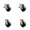 Service Caster 5 Inch Glass Filled Nylon Swivel Caster Set Roller Bearing 2 Total Lock Brake SCC-TTL30S520-GFNR-2-S-2 - alternate 1